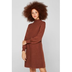 Robe-pull à manches ballon, 100 % coton